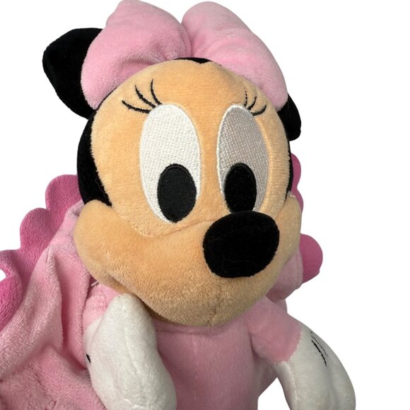 Disney Parks Babies Minnie Mouse Plush Pink Blanket Buddy Lovey Stuffed Animal - Picture 5 of 5